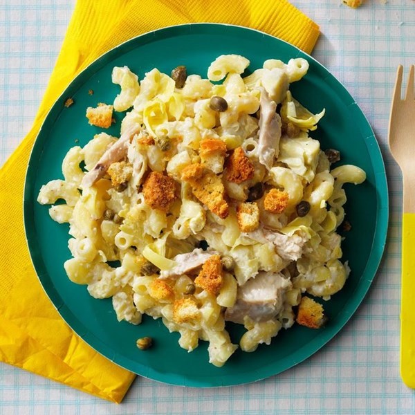 Chicken Caesar macaroni salad
