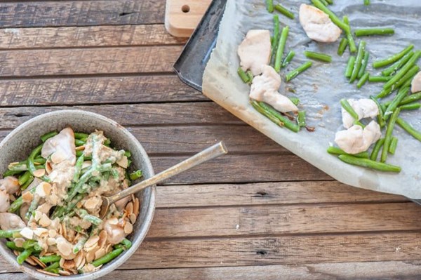 Chicken Caesar oven supper