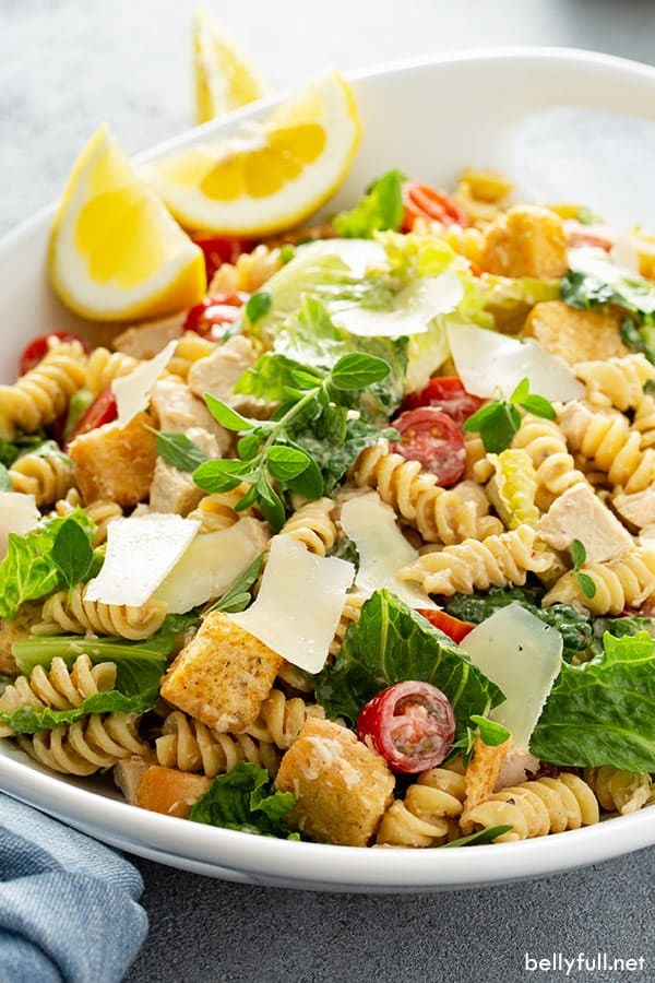Chicken Caesar pasta salad