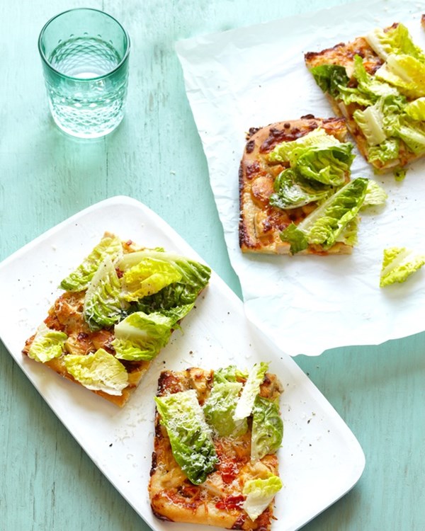 Chicken Caesar pizza