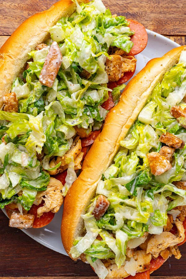 Chicken Caesar salad sandwich