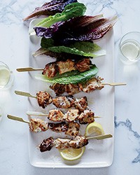 Chicken Caesar skewers