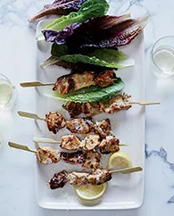 Chicken Caesar skewers