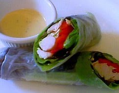 Chicken Caesar springrolls