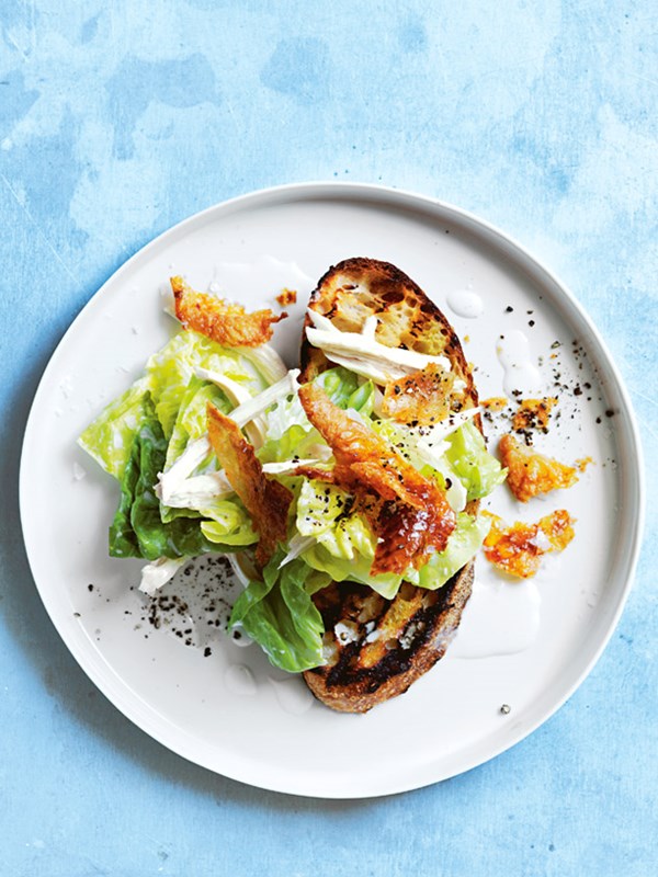Chicken Caesar toasts