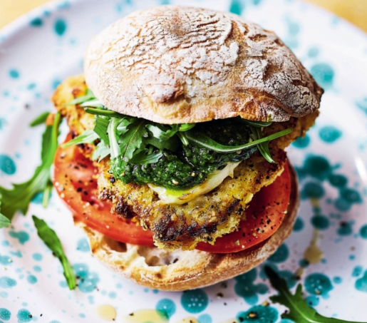 Chicken Caprese burgers