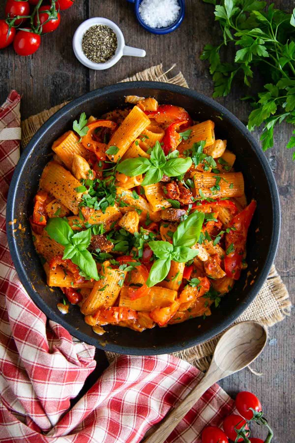 Chicken chorizo pasta