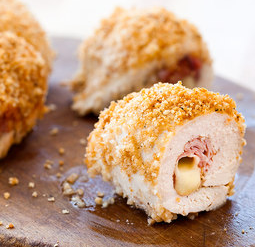 Chicken cordon bleu for two