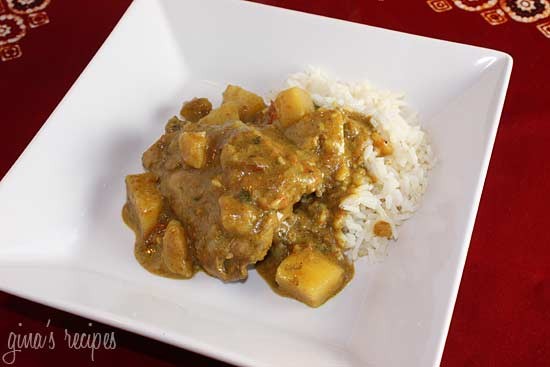 Chicken curry with coconut milk