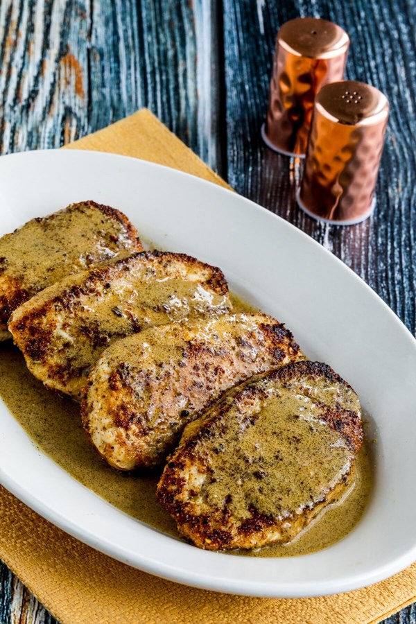 Chicken cutlets with mustard sauce