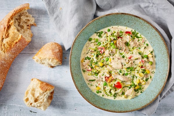  Chicken drumstick fillet fricassée