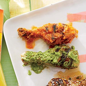Chicken drumsticks with Singapore sauce