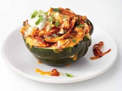 Chicken enchilada-stuffed squash