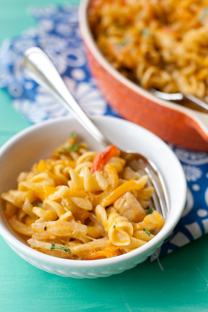 Chicken fajita mac and cheese