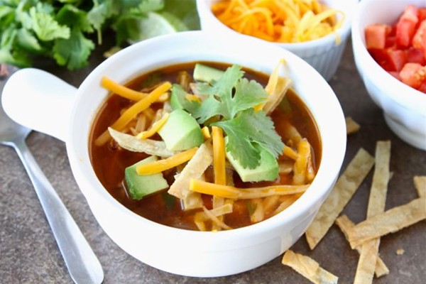 Chicken fajita soup