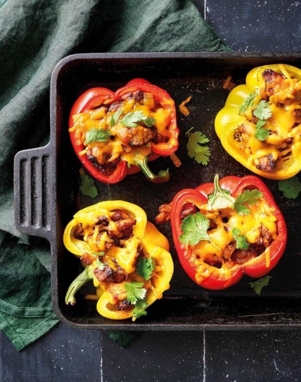 Chicken fajita-stuffed bell peppers