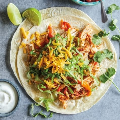 Chicken fajitas with onions & peppers 