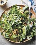 Chicken fat breadcrumb & sriracha aïoli salad