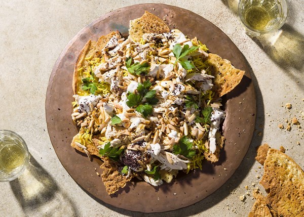 Chicken fatteh (Fatteh dajaj)