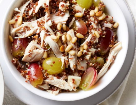 Chicken, fennel & grape quinoa salad