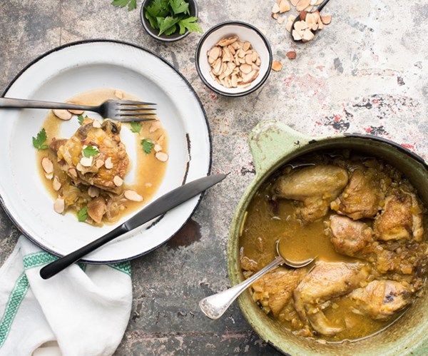 Chicken, fig & preserved lemon tagine