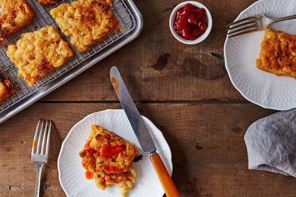 Chicken-fried macaroni and cheese