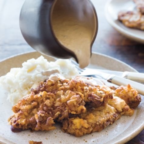 Chicken-fried steak with gravy