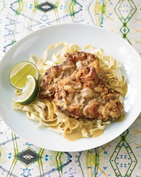 Chicken-fried steak with redeye curry gravy