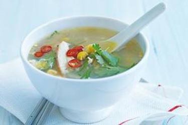 Chicken, ginger and corn soup