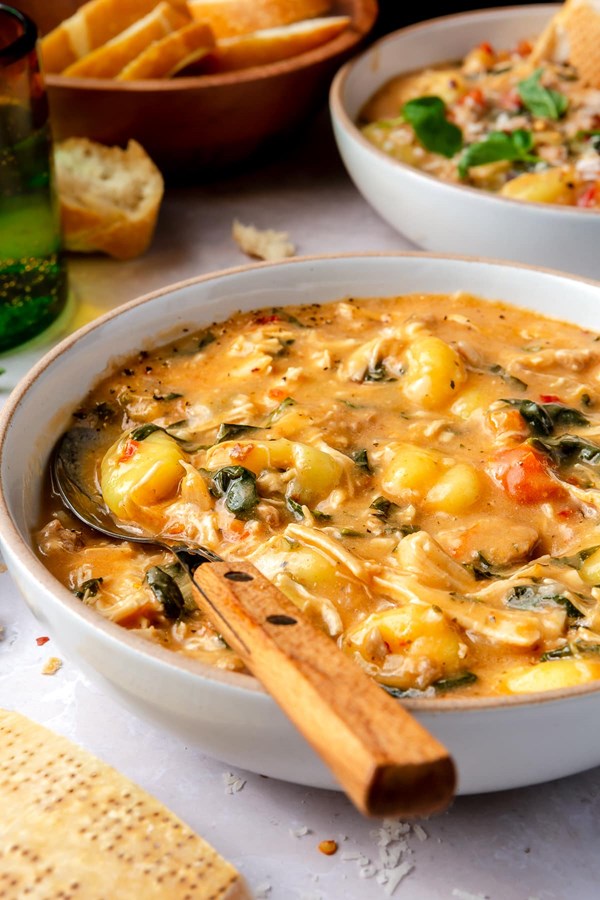 Chicken gnocchi soup