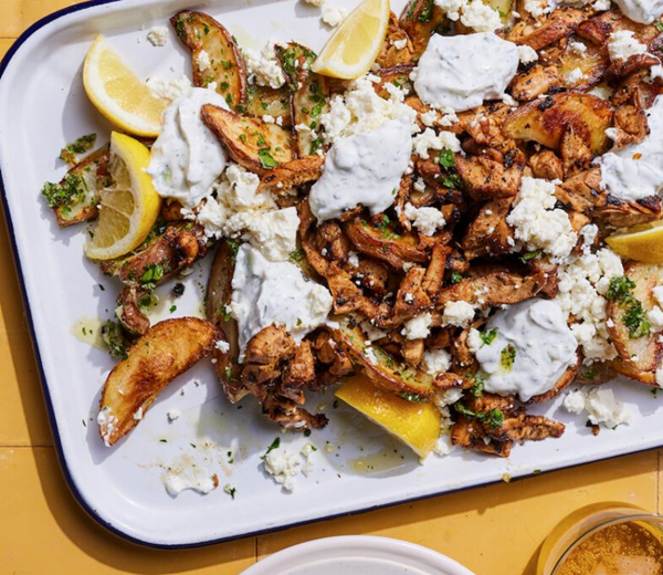 Chicken gyro fries