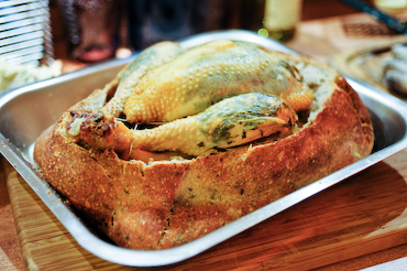 Chicken in a bread crust
