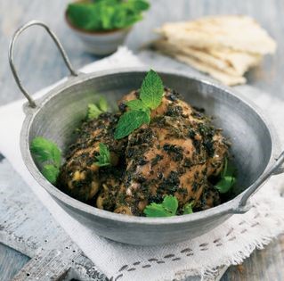 Chicken in a mint and coriander sauce
