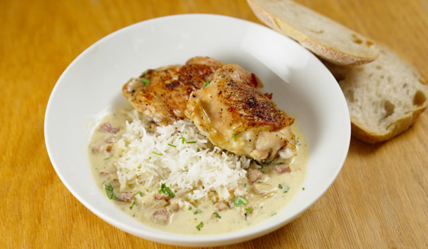 Chicken in a mustard sauce