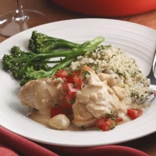 Chicken in garlic-vinegar sauce