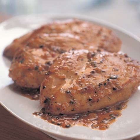 Chicken in orange-Riesling sauce