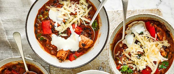 Chicken, jalapeño and black bean stew