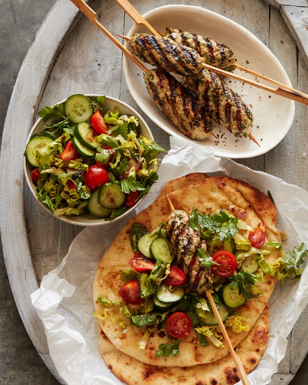 Chicken kefta wraps