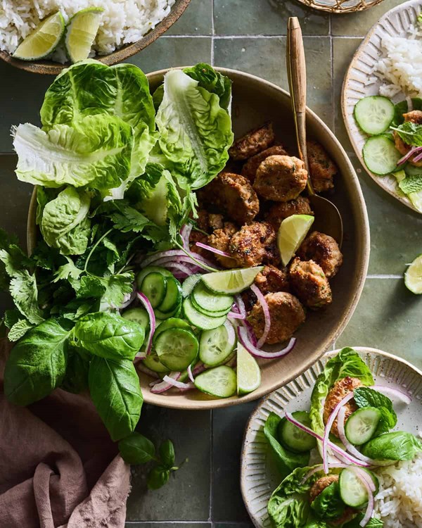 Chicken larb Tots