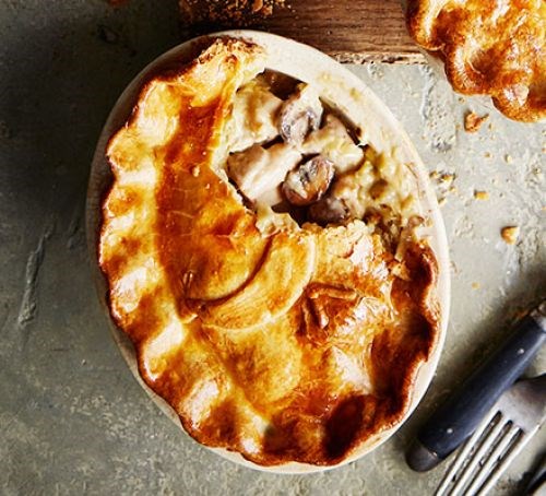 Chicken, leek & mushroom pies