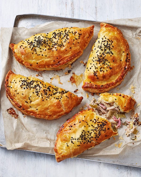Chicken, leek and ham pasties