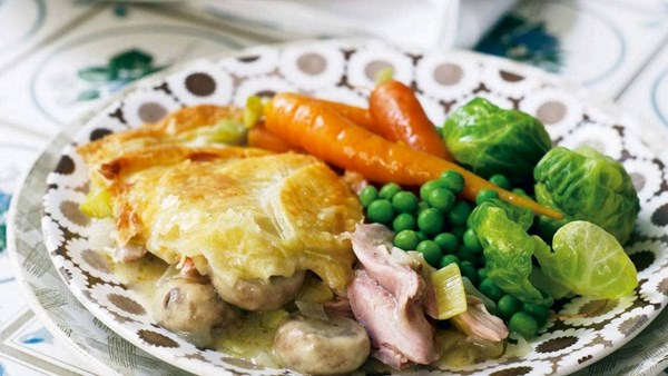 Chicken leek pot pie