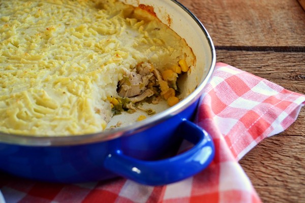 Chicken leek shepherd's pie
