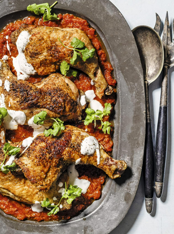 Chicken legs in tomato curry