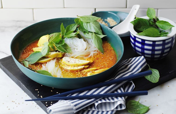 Chicken, lemongrass, turmeric and ginger soup