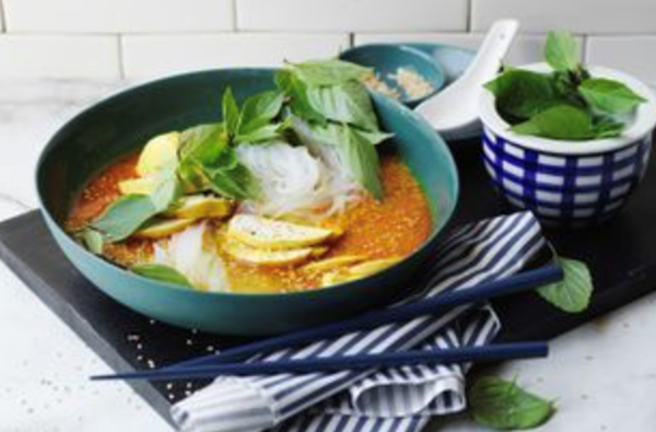 Chicken, lemongrass, turmeric and ginger soup
