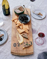 Chicken liver mousse with red-wine-glazed prunes