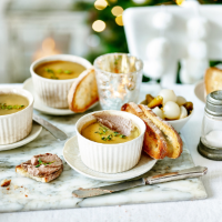 Chicken liver parfaits with Sauternes jelly