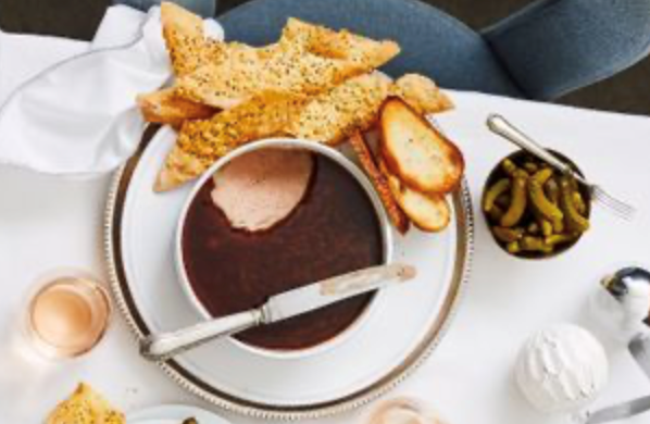 Chicken liver pâté with cranberry jelly [Tom Gorringe]