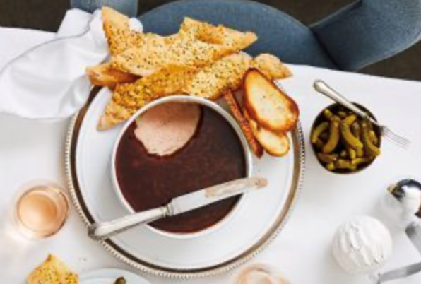 Chicken liver pâté with cranberry jelly
